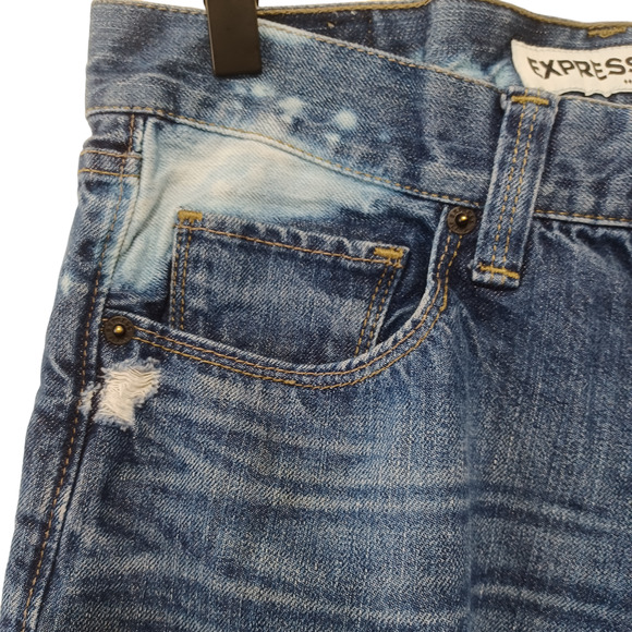 EXPRESS JEANS ROCCO Slim Fit Distressed Size: 29X32 - Picture 2 of 5